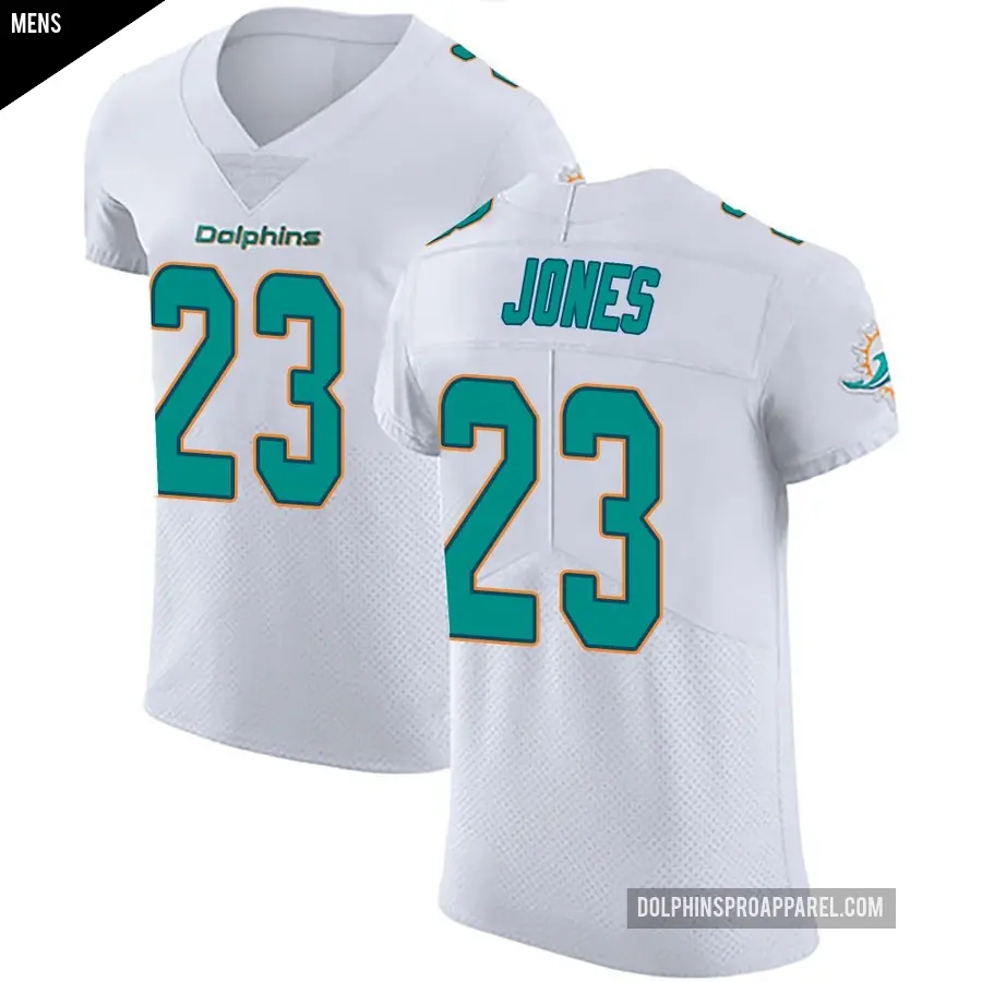 Men's Miami Dolphins ＃23 Jack Jones White Elite Vapor Untouchable Jersey