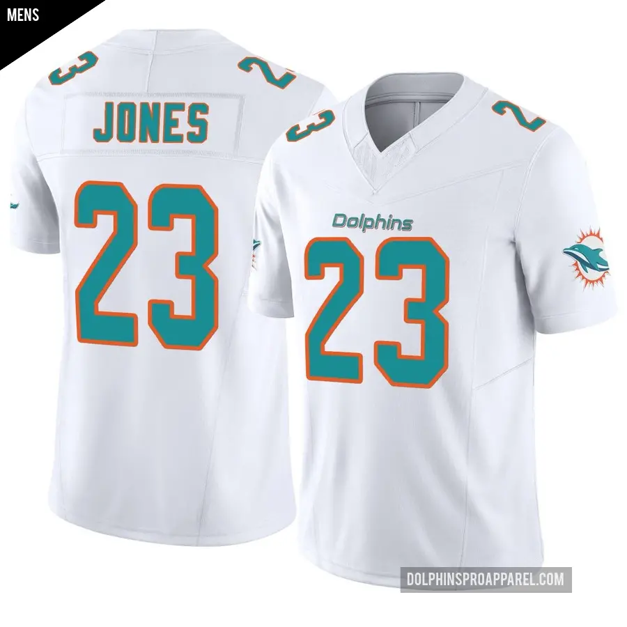Men's Miami Dolphins ＃23 Jack Jones White Limited Vapor F.U.S.E. Jersey