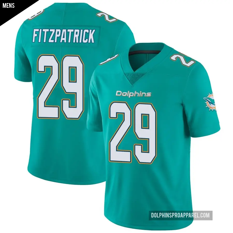 Men's Miami Dolphins ＃29 Minkah Fitzpatrick Aqua Limited Team Color Vapor Untouchable Jersey
