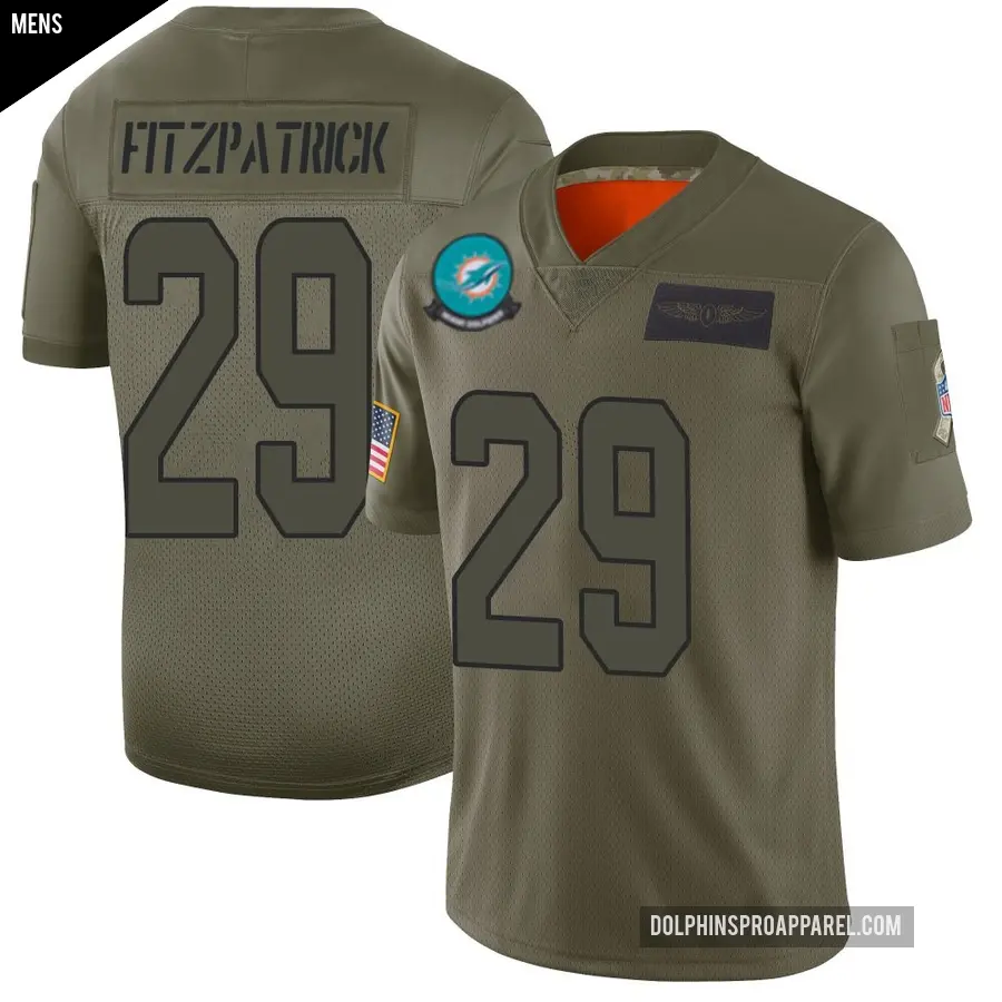 Men's Miami Dolphins ＃29 Minkah Fitzpatrick Camo Limited 2019 Salute to Service Jersey