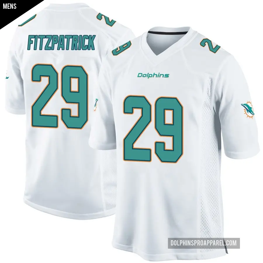 Men's Miami Dolphins ＃29 Minkah Fitzpatrick White Game Jersey
