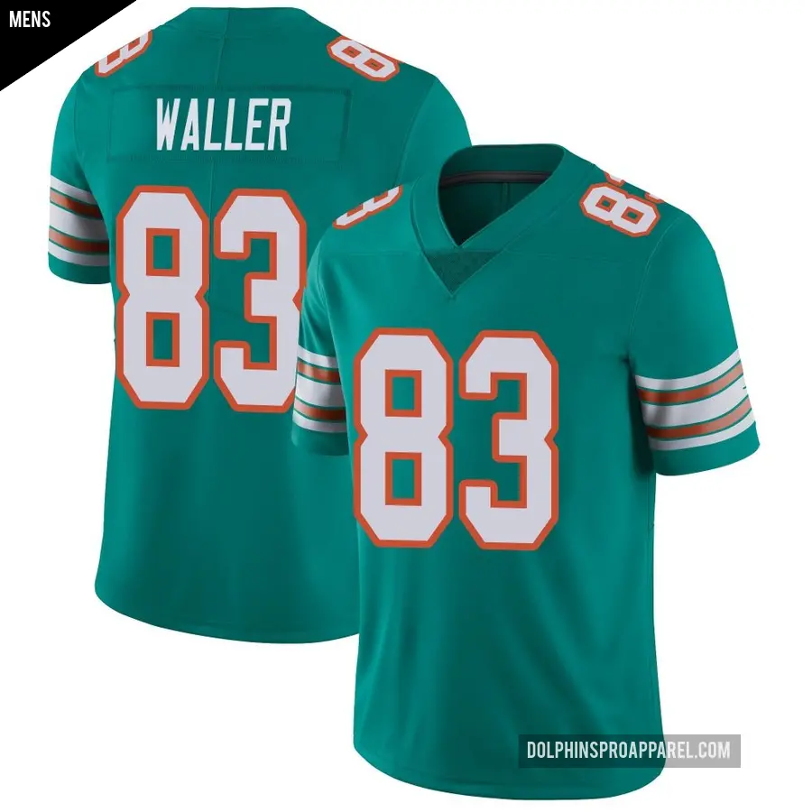 Men's Miami Dolphins ＃83 Darren Waller Aqua Limited Alternate Vapor Untouchable Jersey