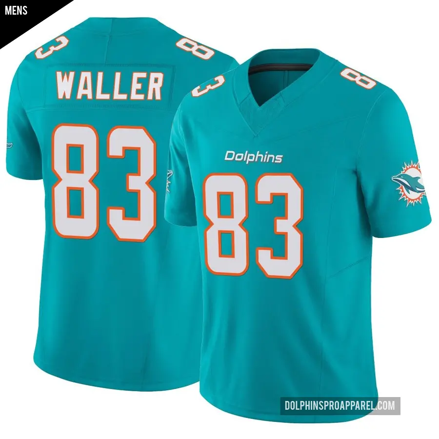 Men's Miami Dolphins ＃83 Darren Waller Aqua Limited Vapor F.U.S.E. Jersey