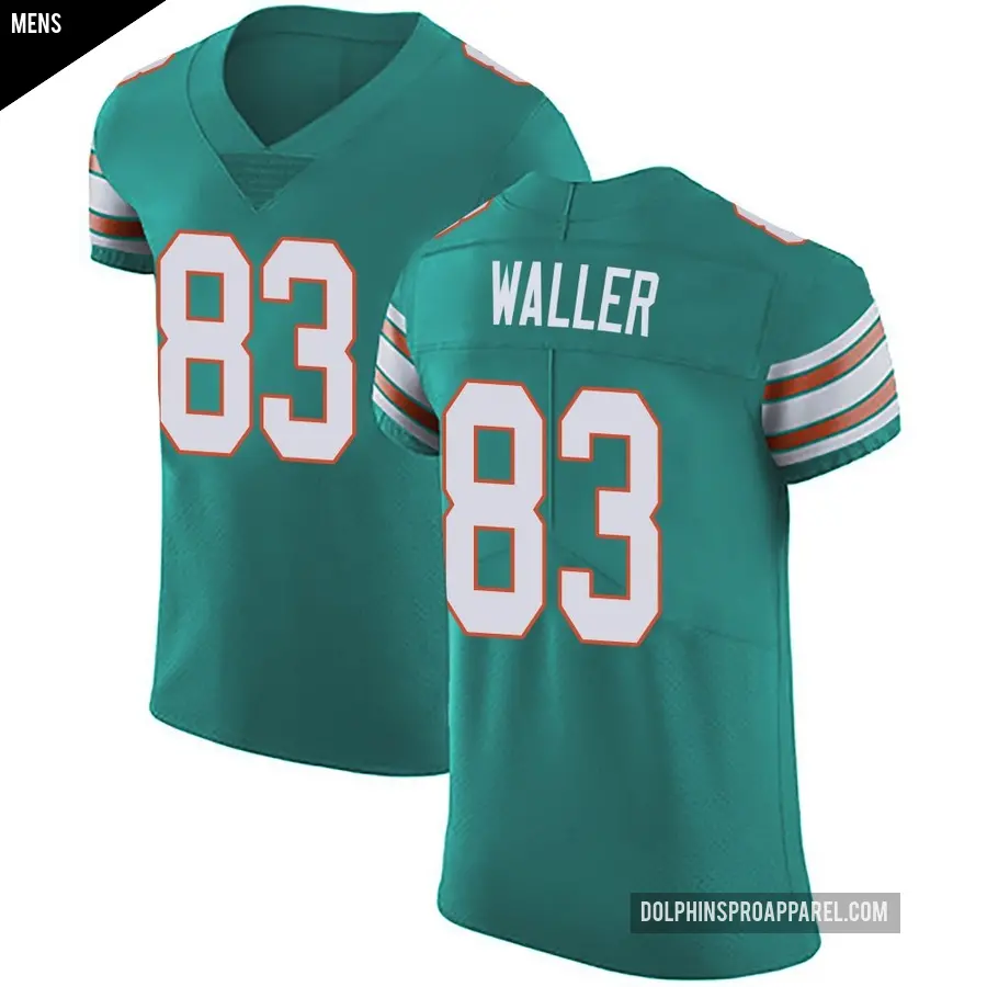 Men's Miami Dolphins ＃83 Darren Waller Green Elite Aqua Alternate Vapor Untouchable Jersey