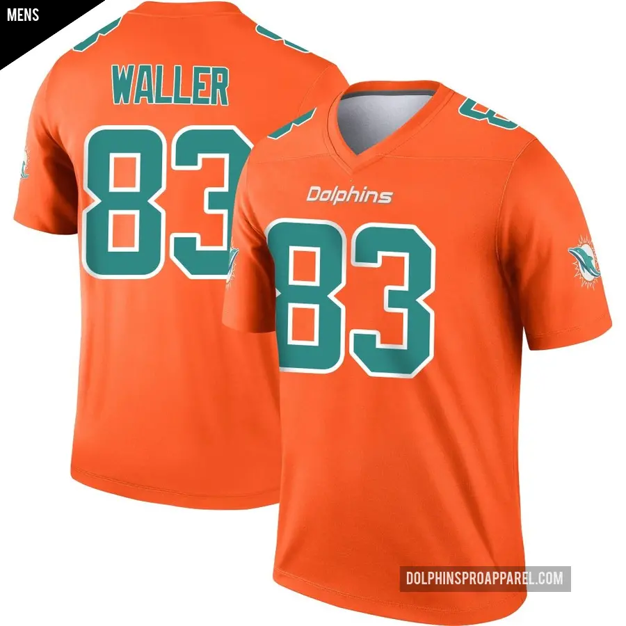 Men's Miami Dolphins ＃83 Darren Waller Orange Legend Inverted Jersey
