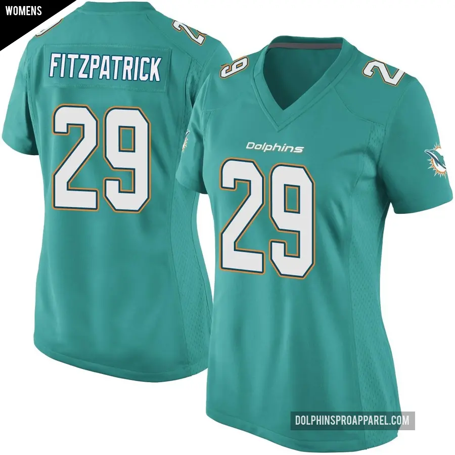 Women's Miami Dolphins ＃29 Minkah Fitzpatrick Aqua Game Team Color Jersey