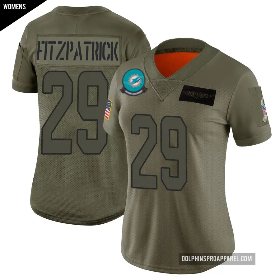 Women's Miami Dolphins ＃29 Minkah Fitzpatrick Camo Limited 2019 Salute to Service Jersey