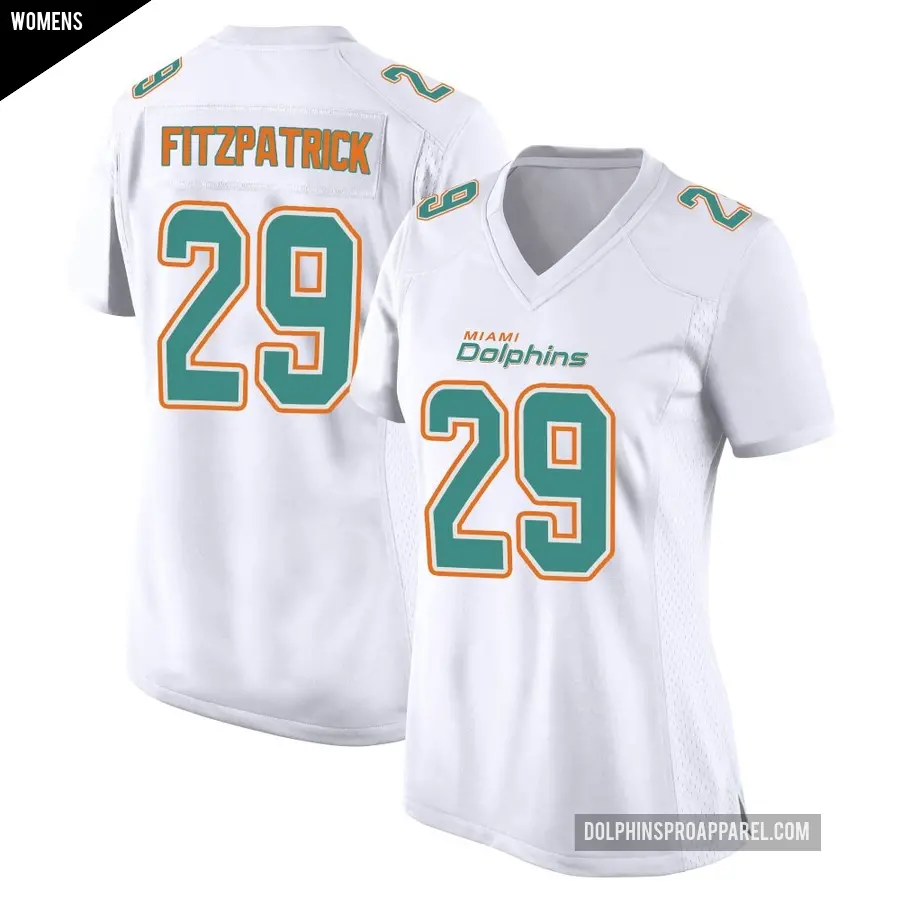 Women's Miami Dolphins ＃29 Minkah Fitzpatrick White Game Fashion Jersey