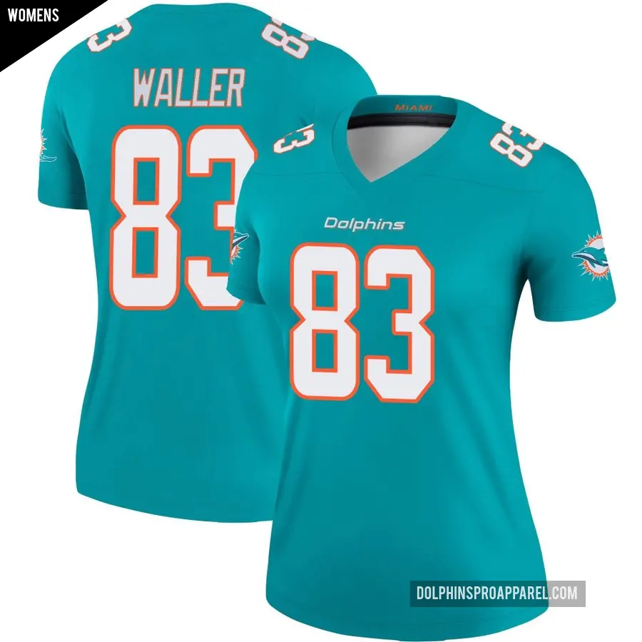 Women's Miami Dolphins ＃83 Darren Waller Aqua Legend Jersey