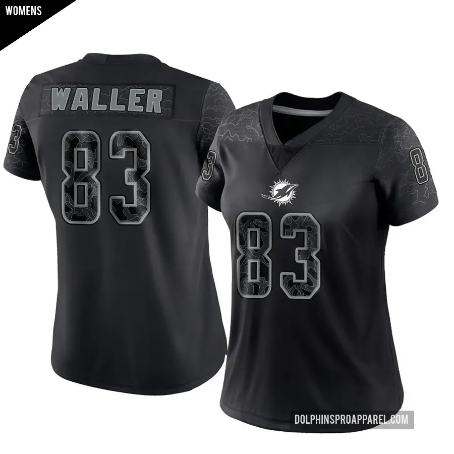 Women's Miami Dolphins ＃83 Darren Waller Black Limited Reflective Jersey
