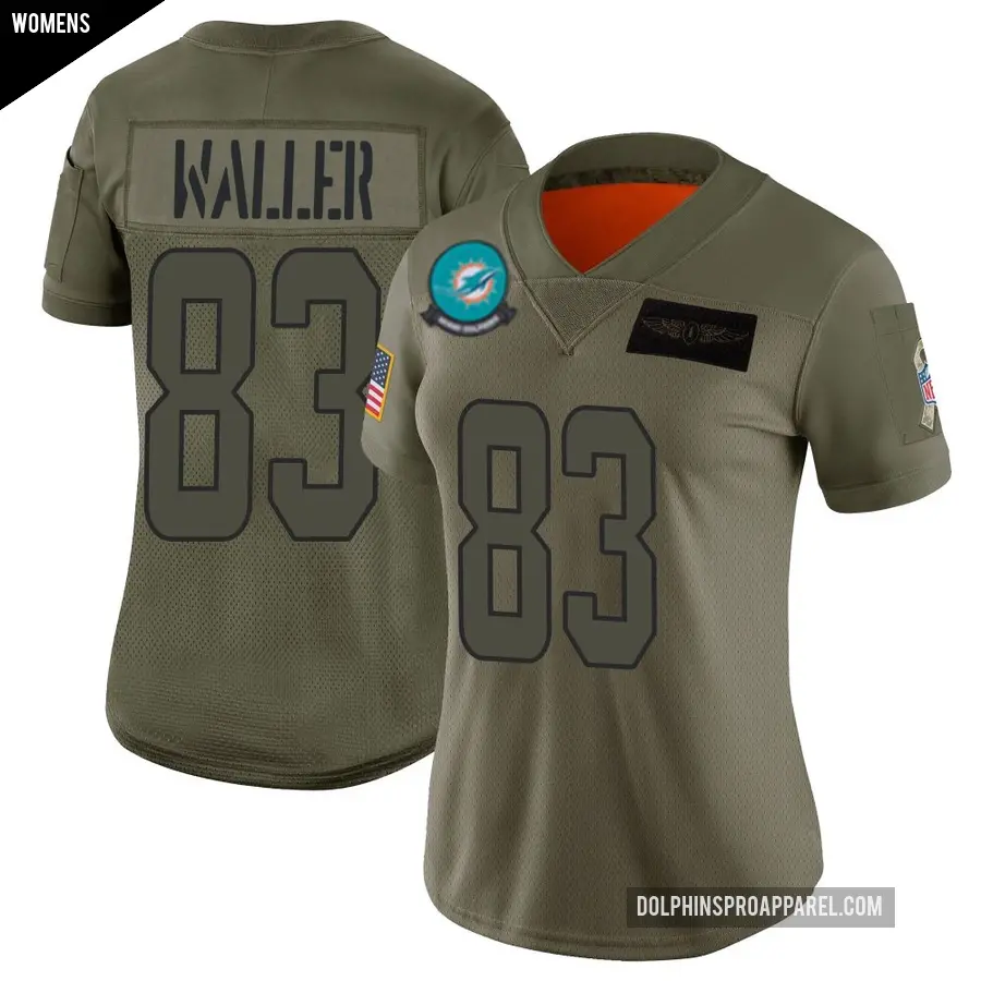 Women's Miami Dolphins ＃83 Darren Waller Camo Limited 2019 Salute to Service Jersey