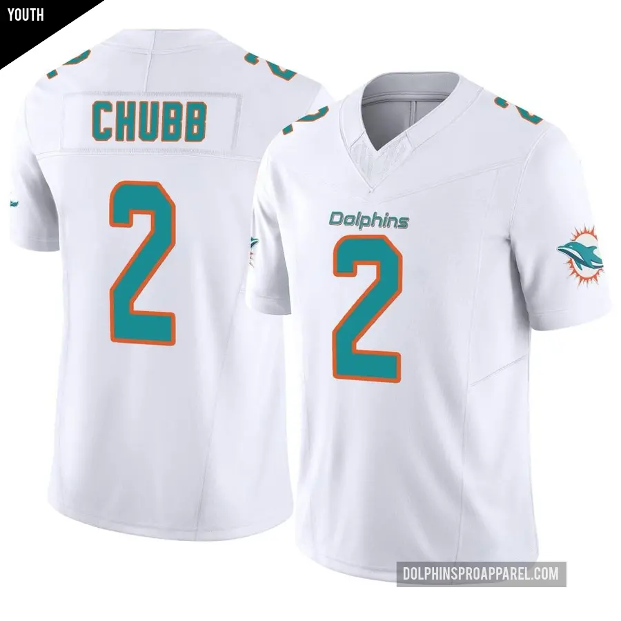 Youth Miami Dolphins ＃2 Bradley Chubb White Limited Vapor F.U.S.E. Jersey