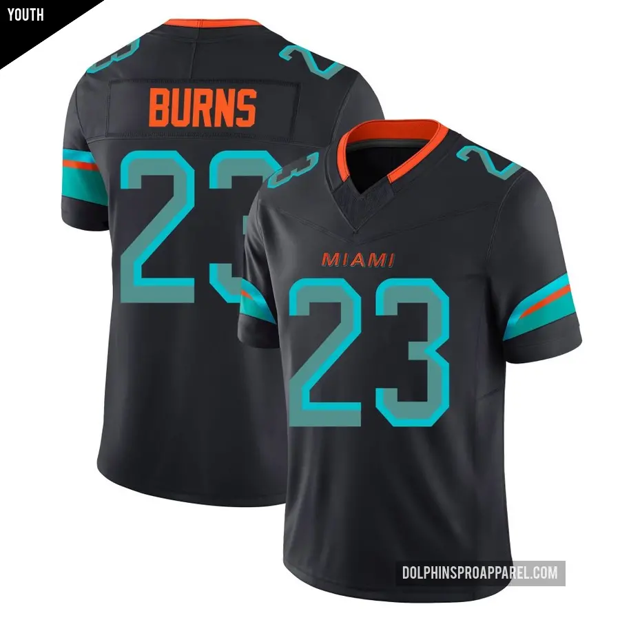 Youth Miami Dolphins ＃23 Artie Burns Blue Limited Pitch 2025 Rivalries Collection Jersey