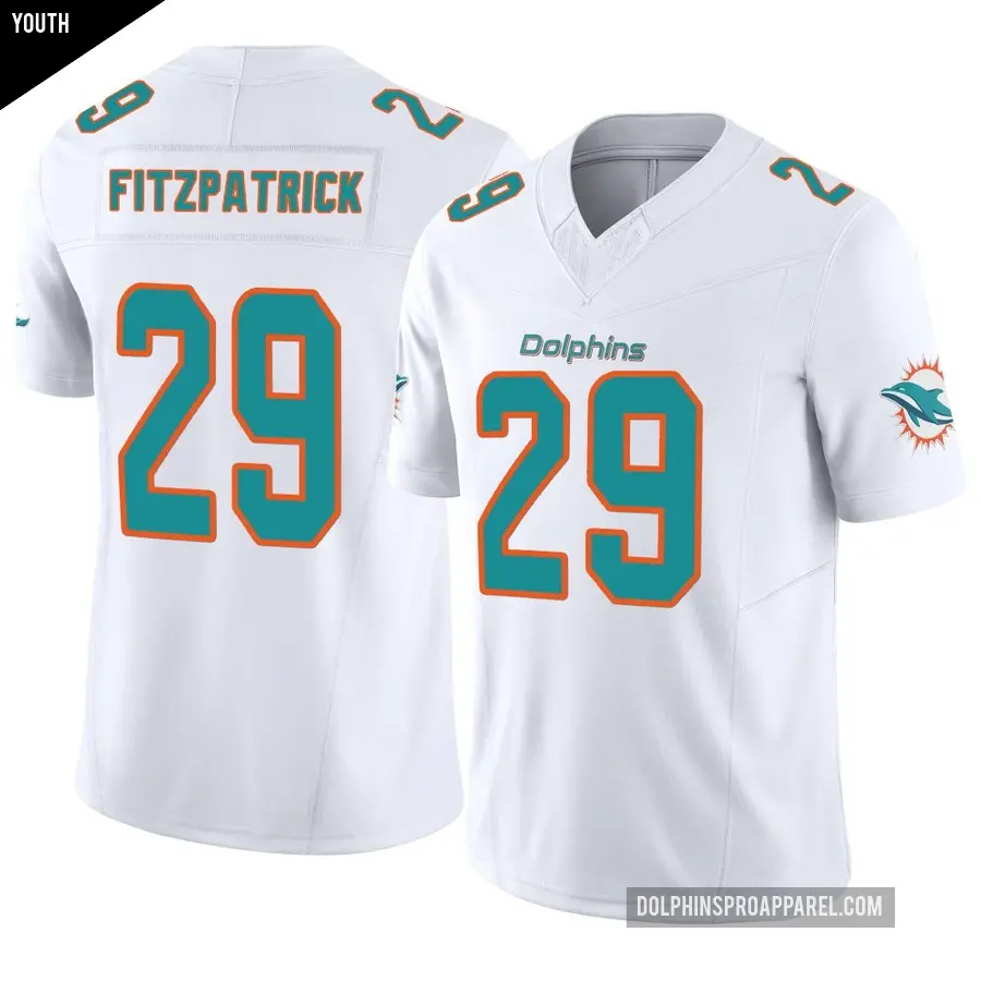 Youth Miami Dolphins ＃29 Minkah Fitzpatrick White Limited Vapor F.U.S.E. Jersey