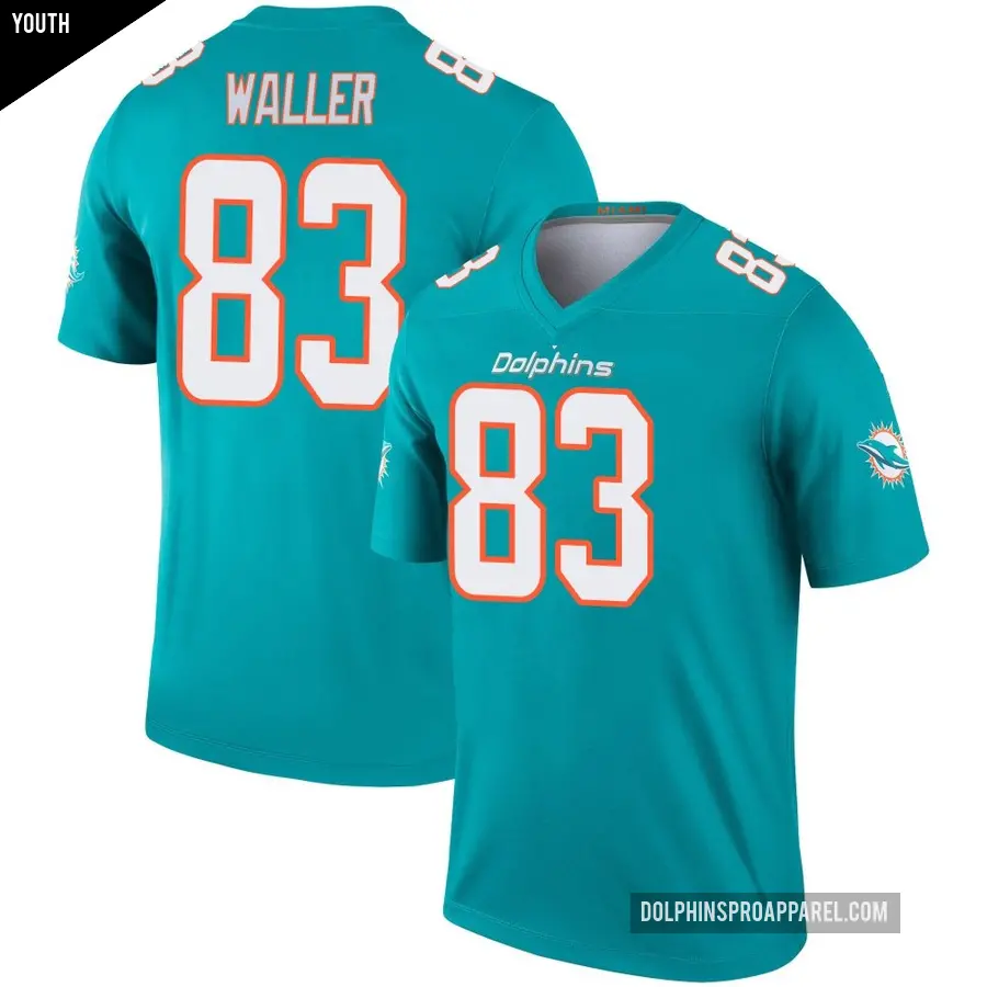 Youth Miami Dolphins ＃83 Darren Waller Aqua Legend Jersey