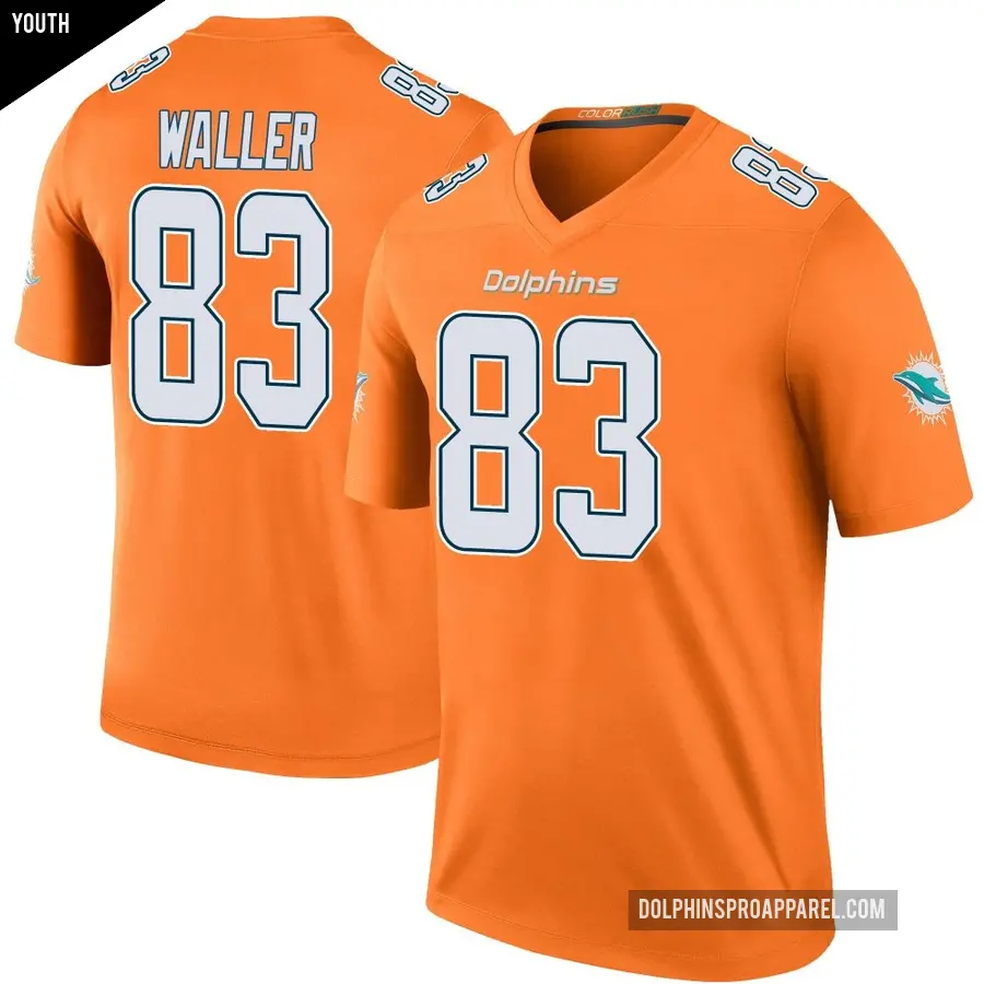 Youth Miami Dolphins ＃83 Darren Waller Orange Legend Color Rush Jersey