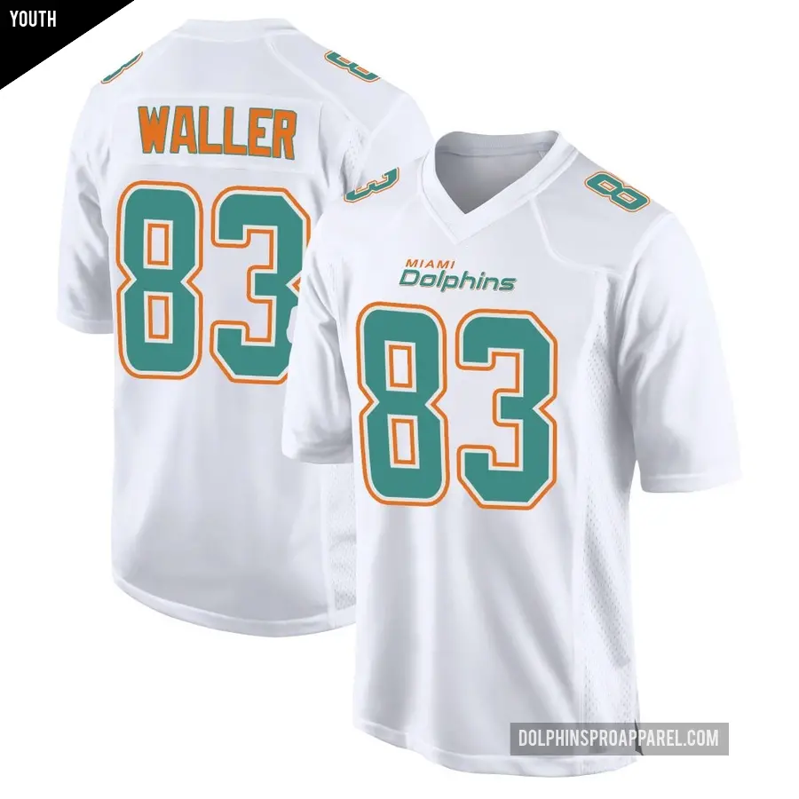 Youth Miami Dolphins ＃83 Darren Waller White Game Fashion Jersey